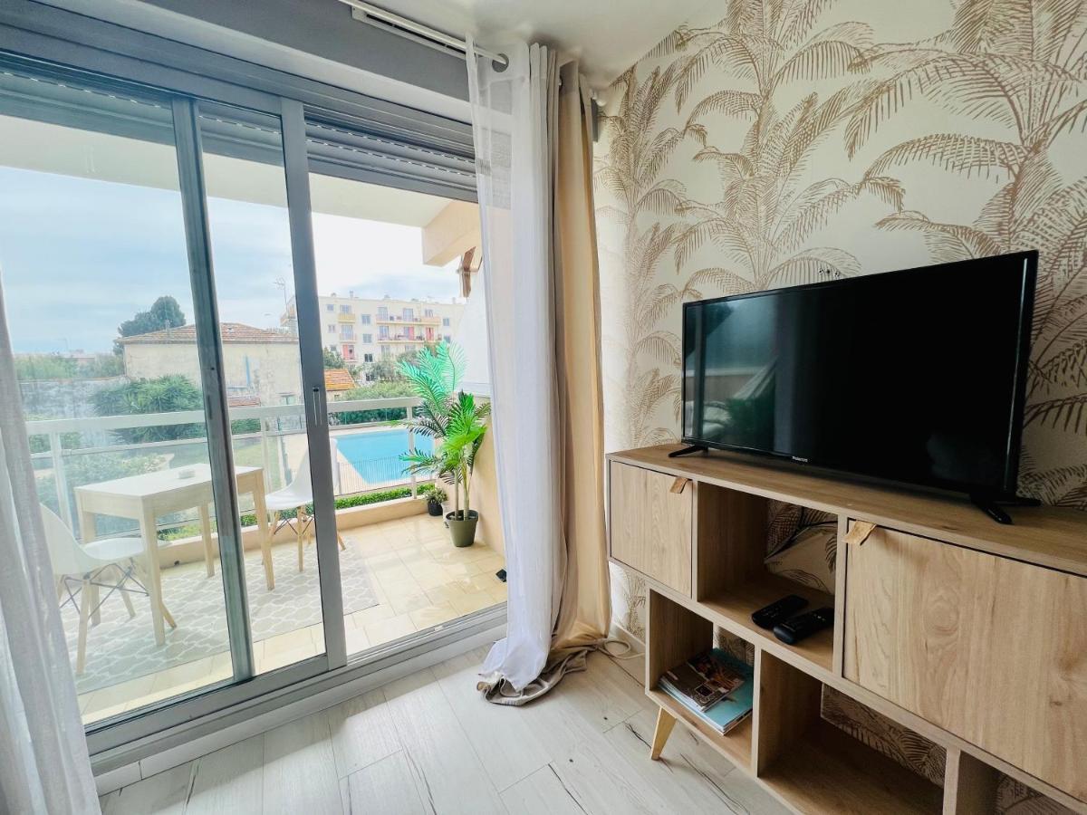 Les Palmiers - Appartement Avec Piscine Proche Plages - Wifi Et Clim Antibes Exteriör bild