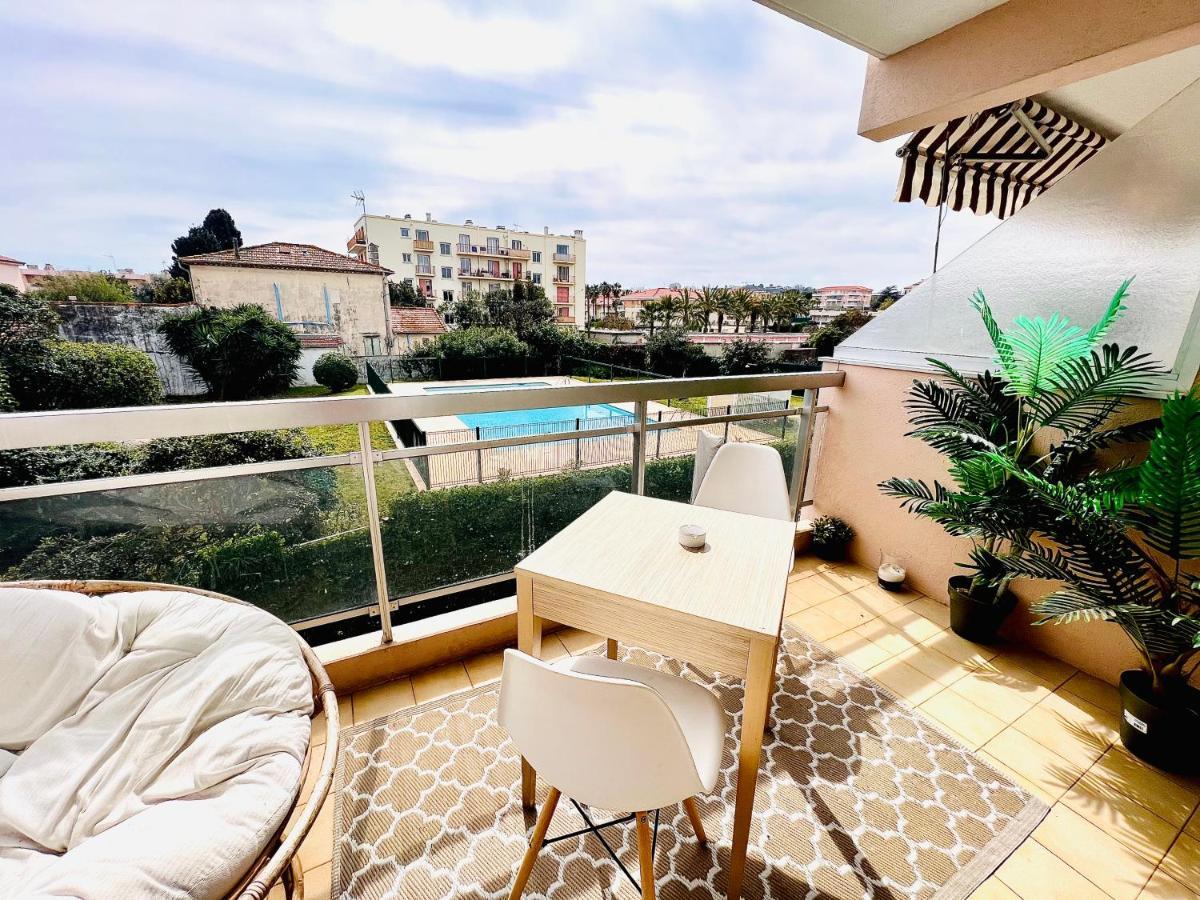 Les Palmiers - Appartement Avec Piscine Proche Plages - Wifi Et Clim Antibes Exteriör bild