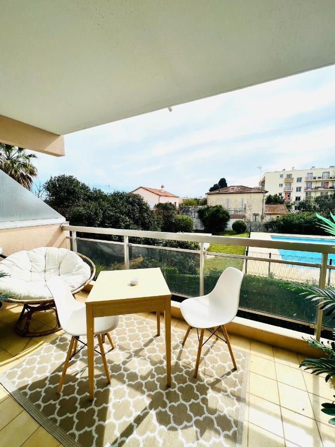 Les Palmiers - Appartement Avec Piscine Proche Plages - Wifi Et Clim Antibes Exteriör bild